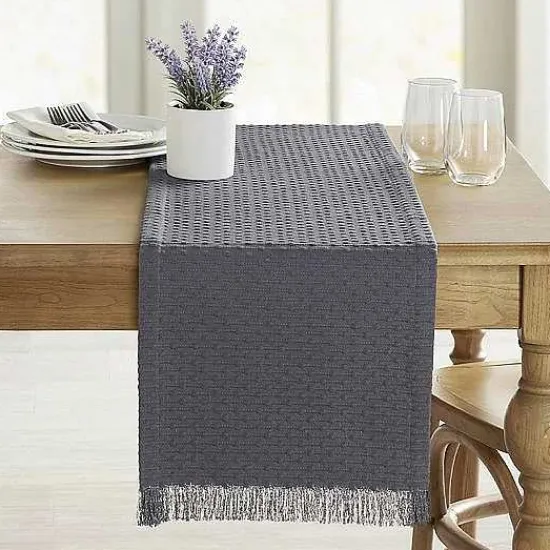 Hot Food Network Abbacus Gray Table Runner 72 Table Linens