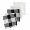 Best Food Network Black & White Buffalo Check Dishcloth 4-Pk. Kitchen Linens