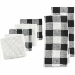 Clearance Food Network Buffalo Check Kitchen Towel & Dishcloth 6-Pk. Kitchen Linens
