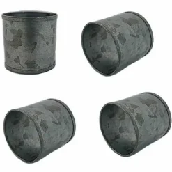 Sale Food Network Galvanized Metal Napkin Ring 4-Pk. Table Linens