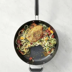 Best Food Network 12-In. Hard-Anodized Nonstick Space Saving Saute Pan With Lid Cookware & Bakeware