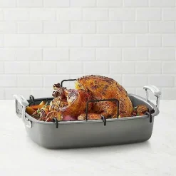 Best Food Network 17-In. Nonstick Roaster With Rack Cookware & Bakeware