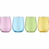 Outlet Food Network Kalindi 4-Pc. Stemless Wine Glass Set Drinkware & Glassware