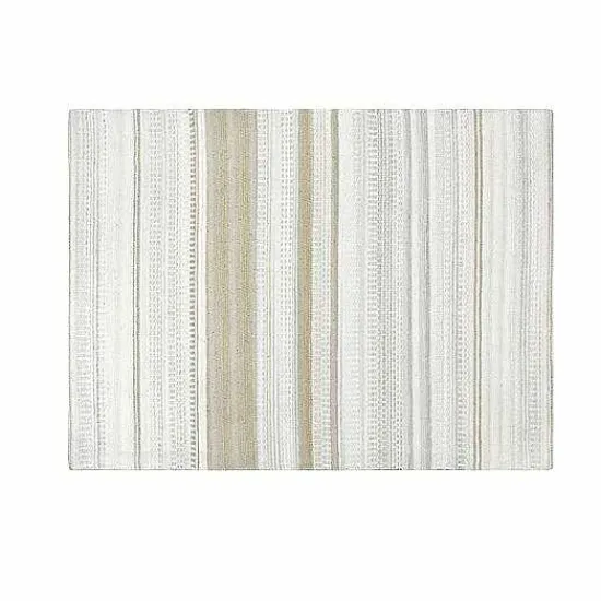 New Food Network Neutral Striped Placemat Table Linens