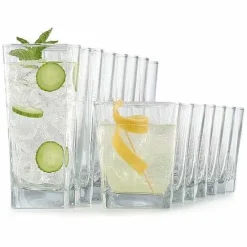 Hot Food Network 16-Pc. Classico Drinkware Set Drinkware & Glassware
