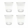 Discount Food Network 4-Pc. Clear Textured Acrylic Double Old-Fashioned Glass Set Drinkware & Glassware