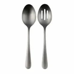 Discount Food Network 2-Pc. Flat Iron Serving Spoon & Slotted Spoon Set Flatware