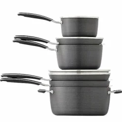 Hot Food Network 10-Pc. Hard-Anodized Nonstick Cookware Set Cookware & Bakeware