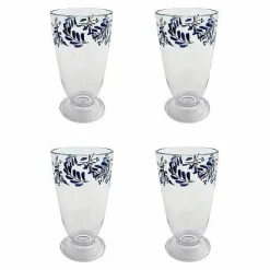 Hot Food Network 4-Pc. Mediterranean Acrylic Highball Glass Set Drinkware & Glassware