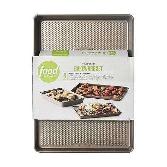 Clearance Food Network Performance Series Textured Nonstick 3-Pc. Bakeware Set Cookware & Bakeware