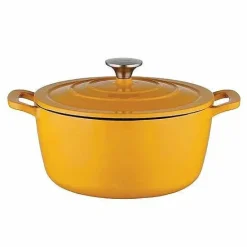 New Food Network 5-Qt. Enameled Cast-Iron Dutch Oven Cookware & Bakeware
