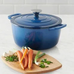 Clearance Food Network 5-Qt. Enameled Cast-Iron Dutch Oven Cookware & Bakeware