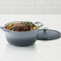 Best Food Network 7-Qt. Ombre Enameled Cast-Iron Dutch Oven Cookware & Bakeware