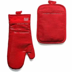 Clearance Food Network Silicone Oven Mitt & Pot Holder Set Kitchen Linens
