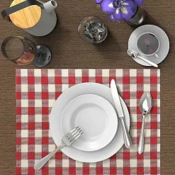Best Food Network Vinyl Gingham Placemat 4-Pk. Table Linens