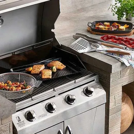 Hot Food Network Wood Handle Grilling Tongs Cooking Utensils & Tools