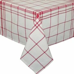 Outlet Food Network Woven Plaid Picnic Tablecloth Table Linens